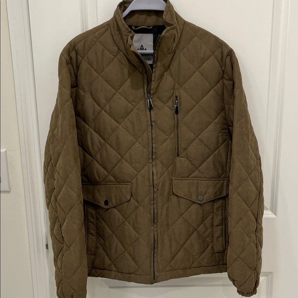 RAINFOREST Men's Jacket Olive Quilted Jacket-Men’s Medium